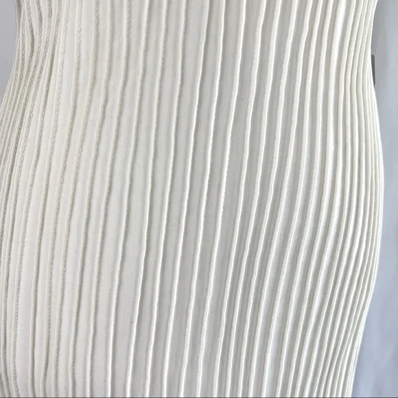 💕Host Pick💕 Tadashi Shoji Ivory Jersey Mesh Illusion Gown Dress Retail $650 - Picture 6 of 11